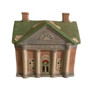 Caldor Porcelain Hand-Painted Lighted House Library